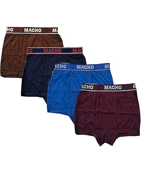 Amul Macho Men's Cotton Underwear Assorted Colour Pack Of 4 Pcs