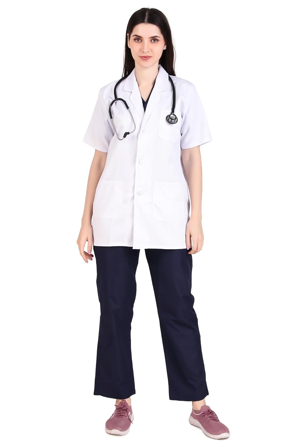 Half-Sleeve T.C-Cotton Lab Coat – Best Apron for Male / Female Doctors, Nurses, Students, and Lab Technicians