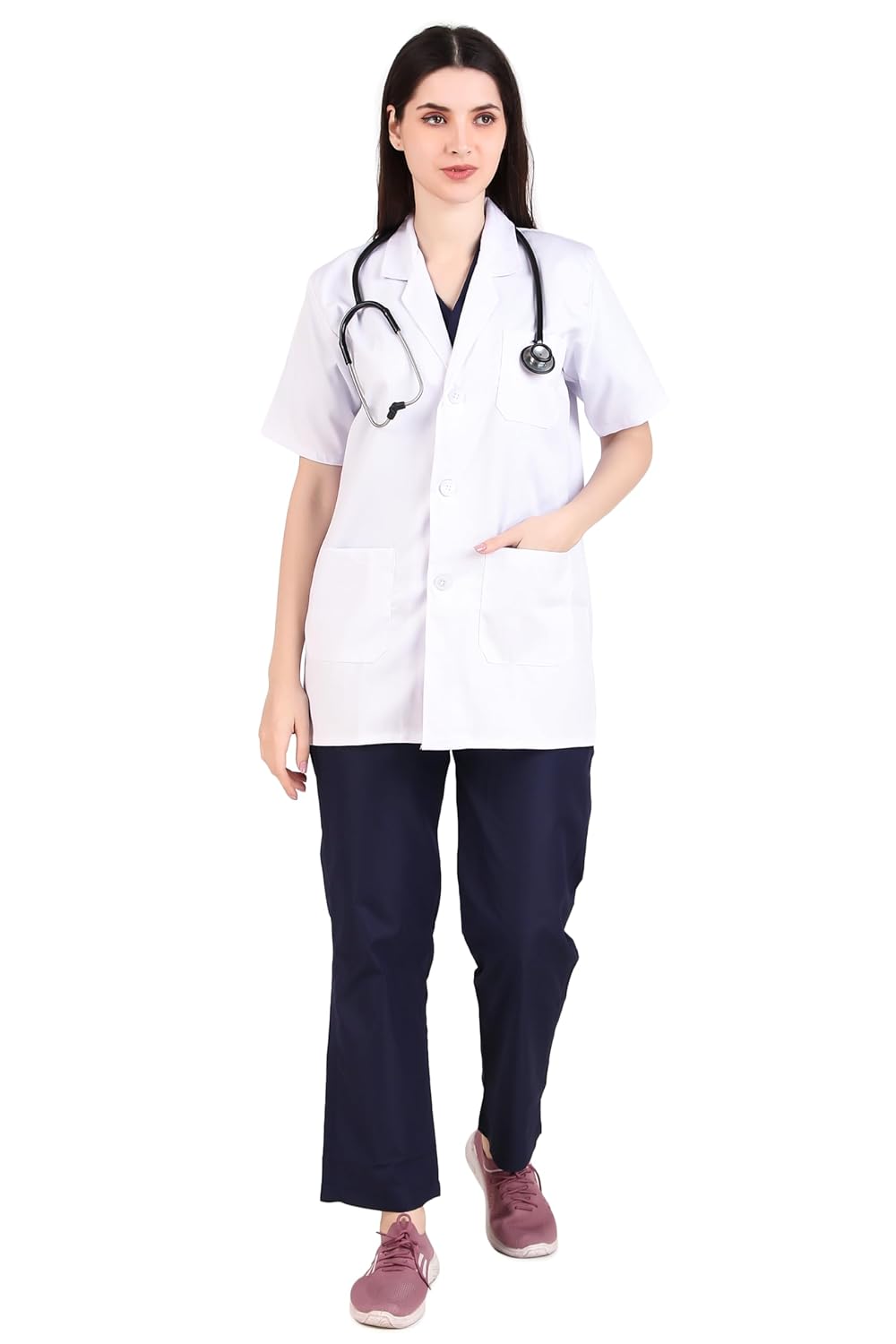 Half-Sleeve T.C-Cotton Lab Coat – Best Apron for Male / Female Doctors, Nurses, Students, and Lab Technicians