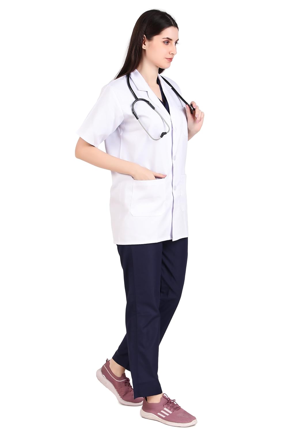 Half-Sleeve T.C-Cotton Lab Coat – Best Apron for Male / Female Doctors, Nurses, Students, and Lab Technicians
