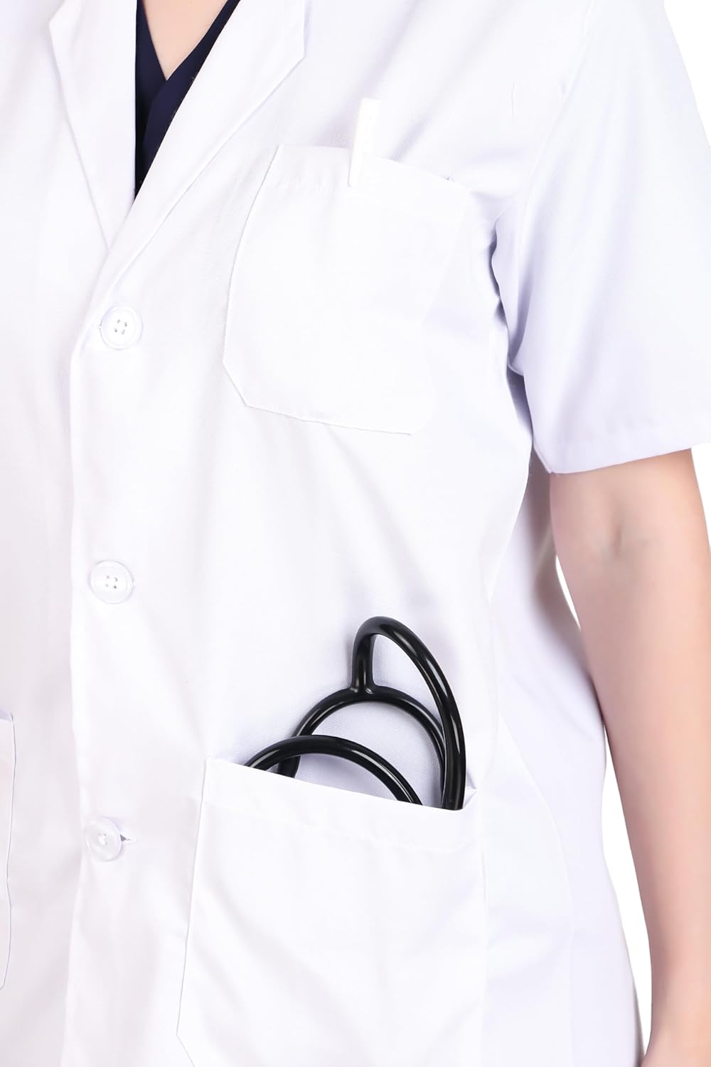 Half-Sleeve T.C-Cotton Lab Coat – Best Apron for Male / Female Doctors, Nurses, Students, and Lab Technicians