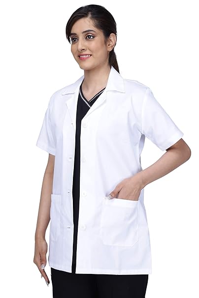 Half-Sleeve T.C-Cotton Lab Coat – Best Apron for Male / Female Doctors, Nurses, Students, and Lab Technicians